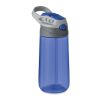 Bouteille de sport avec paille et poignée - 450 ml bleu transparent | sans marquage | non disponible | non disponible | non disponible