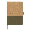 Carnet A5 en liège et en coton Trevor vert | sans marquage | non disponible | non disponible