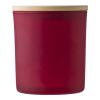 Bougie dans un support en verre Lucas rouge