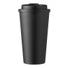 Mug double paroi en plastique PP Mackenzie noir | sans marquage | non disponible | non disponible