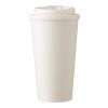 Mug double paroi en plastique PP Mackenzie beige | sans marquage | non disponible | non disponible