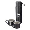 Set d’une bouteille isotherme et deux tasses Herbert noir | sans marquage | non disponible | non disponible