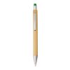 Stylo bille en bambou et plastique, mine noire vert lime | sans marquage | non disponible | non disponible
