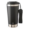 Mug isotherme en acier inoxydable recyclé Kayla noir | sans marquage | non disponible | non disponible