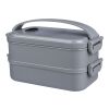 Lunch box en PP d'une capacité totale de 1 600 ml Selwyn blanc | sans marquage | non disponible | non disponible