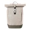 Sac à dos porte-ordinateur roll-top en polyester 600D Oberon beige | sans marquage | non disponible | non disponible