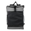 Mochila enrollable de poliéster rPET (600D) Yani gris | sans marquage | non disponible | non disponible