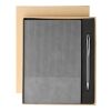 Set de cuaderno de PU reciclado (A5) y bolígrafo Tarek gris | sans marquage | non disponible | non disponible