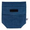 Sac isotherme roll-top en denim recyclé Mira bleu | sans marquage