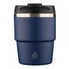 Mug double paroi de 175 ml en acier inoxydable recyclé Oli bleu | sans marquage | non disponible | non disponible