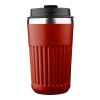 Mug double paroi en acier inoxydable recyclé de 400 ml Chiara rouge foncé | sans marquage | non disponible | non disponible