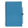 Carnet à spirale en fibre de paille avec couverture en PP Massimo bleu | sans marquage | non disponible | non disponible