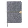 Carnet A5 en feutre recyclé Dario gris | sans marquage | non disponible | non disponible