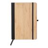 Carnet A5 en bambou et PU Dorita noir | sans marquage | non disponible | non disponible