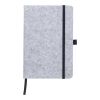 Carnet A5 en feutre rPET Harper gris | sans marquage | non disponible | non disponible