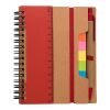 Carnet à spirale en papier recyclé Angela rouge | sans marquage | non disponible | non disponible