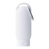 Crème solaire indice SPF 30 dans un flacon. blanc