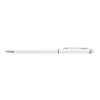 Stylo bille en métal avec stylet écran tactile blanc