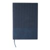 Set de cuaderno de PU reciclado (A5) y bolígrafo Tarek bleu