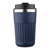 Mug double paroi en acier inoxydable recyclé de 400 ml Chiara bleu