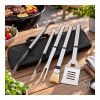 Set barbecue dans une pochette zippée en nylon noir