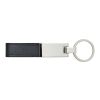 Porte-clés en métal et PU. noir