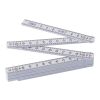 Mètre-ruban pliable en plastique d'1 m blanc