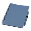 Carnet à spirale en fibre de paille avec couverture en PP bleu | sans marquage | non disponible | non disponible
