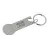 Porte-clés multifonctions en acier inox argent