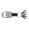 Porte-clés en aluminium avec ouvre-bouteille et mousquetons argent | sans marquage | non disponible | non disponible