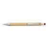 Stylo bille en bambou et plastique, mine noire rouge | sans marquage | non disponible | non disponible