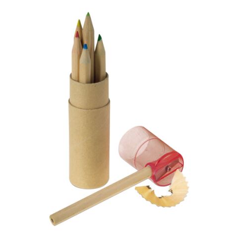 Tube cartonné de 6 crayons