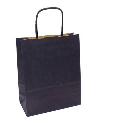Sac papier kraft cannelé Color bleu | 18 x 8 x 22,5 cm | Sérigraphie 1 couleur | sans marquage