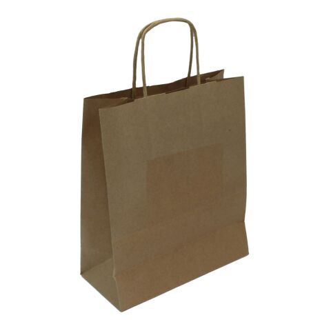 Sac papier kraft anses torsadées marron | 18 x 8 x 21 cm | sans marquage | sans marquage