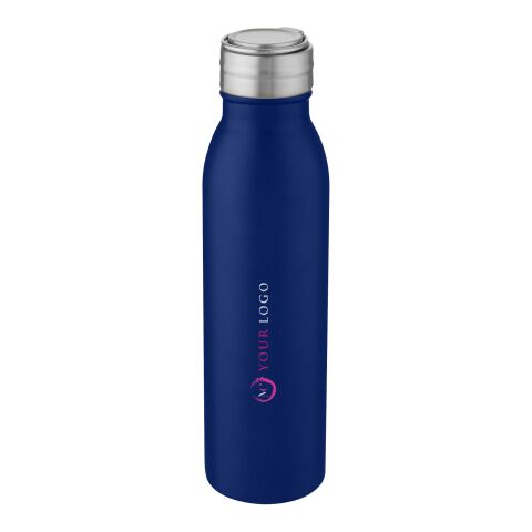 Bouteille de sport Harper 700 ml en acier inoxydable avec boucle métallique Standard | Bleu minéral | sans marquage | non disponible | non disponible