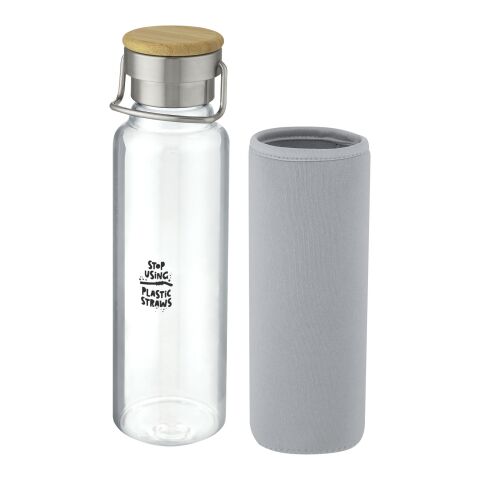 Bouteille Thor 660 ml en verre avec manchon en neoprene Standard | Gris | sans marquage | non disponible | non disponible | non disponible