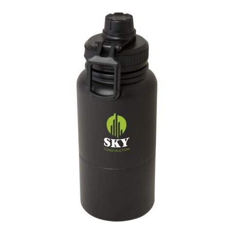Bouteille de sport Dupeca de 840&nbsp;ml avec isolation en acier inoxydable certifiée RCS Noir | non disponible