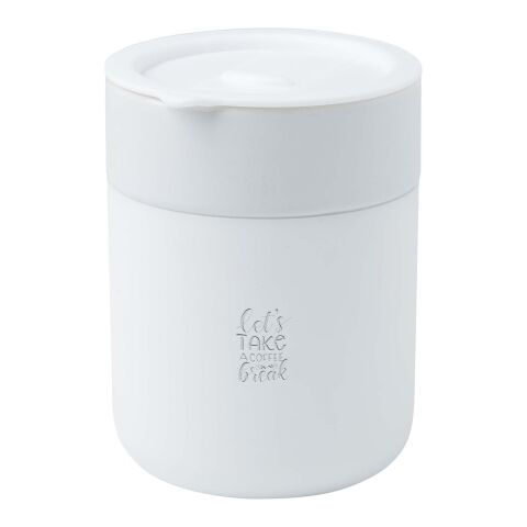 Gobelet en céramique Java de 330 ml avec revêtement en silicone et couvercle en plastique Standard | Translucide | sans marquage | non disponible | non disponible