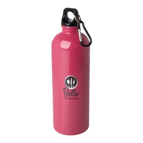 Bouteille d&#039;eau Oregon de 750 ml simple paroi en acier recyclé certifié RCS avec mousqueton Standard | Magenta | sans marquage | non disponible | non disponible