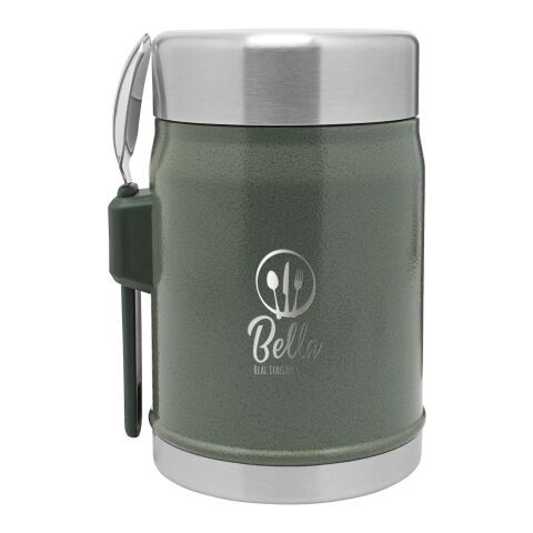 Bocal alimentaire de 400 ml Stanley Legendary avec cuillère-fourchette Standard | Vert forêt | Tampographie 1 couleur | Verso | 30 mm x 55 mm