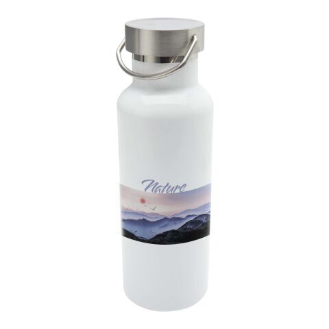 Bouteille d’eau Thor de 500&nbsp;ml en acier inoxydable recyclé et certifié RCS avec impression par sublimation Standard | Blanc | sans marquage | non disponible | non disponible