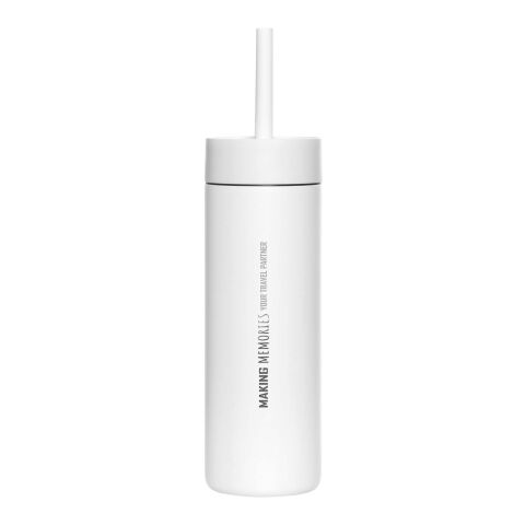 Bouteille d’eau MiiR Sipper de 473&nbsp;ml avec paille blanc