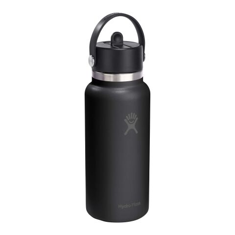 Gourde isotherme en acier inoxydable Hydro Flask à large goulot, d'une contenance de 946 ml, avec bouchon à paille Blanc