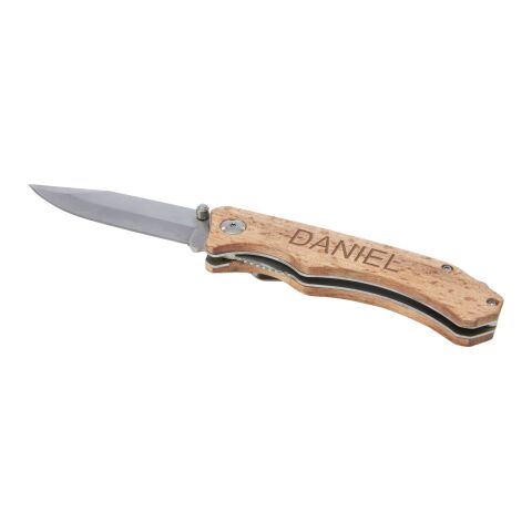 Couteau de poche en bois Dave avec clip de ceinture Standard | Bois | sans marquage | non disponible | non disponible
