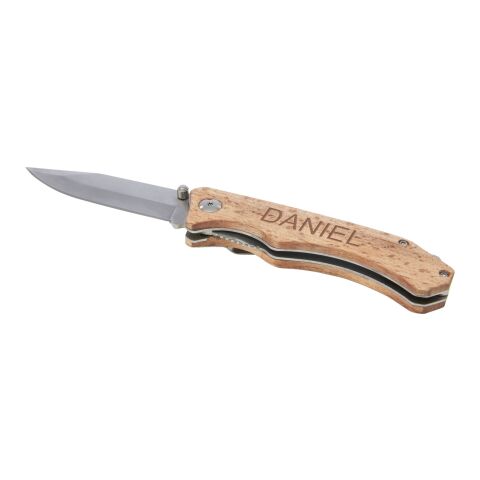 Couteau de poche en bois Dave avec clip de ceinture Standard | Bois | sans marquage | non disponible | non disponible