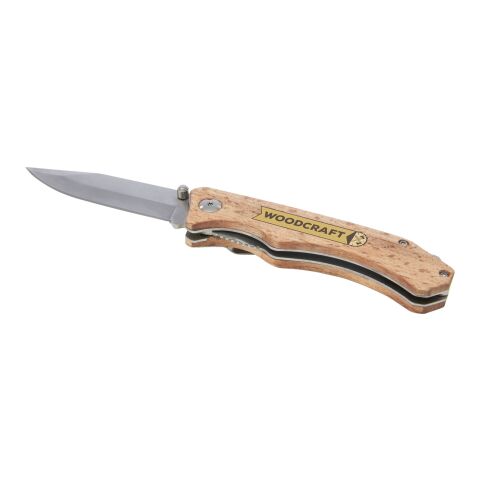 Couteau de poche en bois Dave avec clip de ceinture