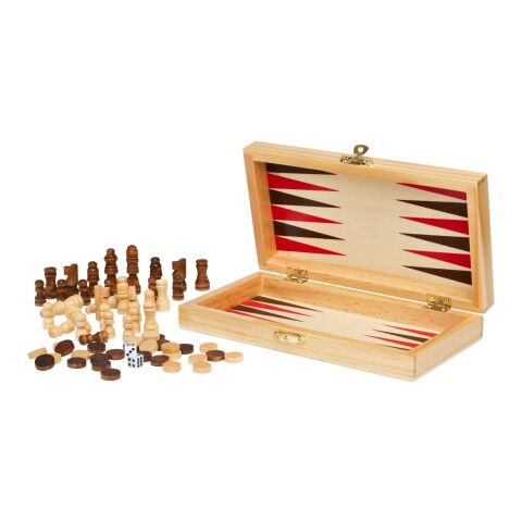 Jeu de plateau Mugo 3-en-1 en bois Standard | beige | sans marquage | non disponible | non disponible