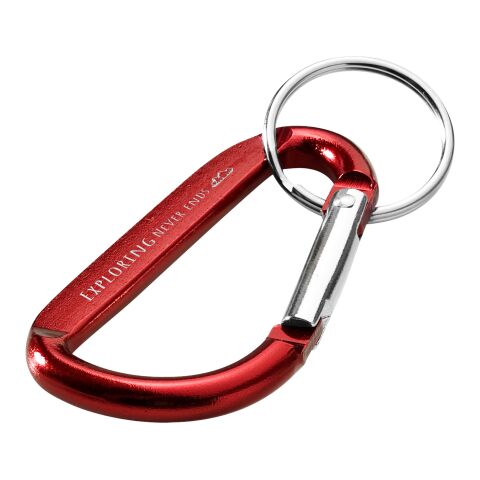 Porte-clés mousqueton Timor en aluminium recyclé Standard | Rouge | sans marquage | non disponible | non disponible