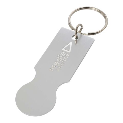 Porte-clés avec jeton pour chariot Rhea Standard | Argent | sans marquage | non disponible | non disponible