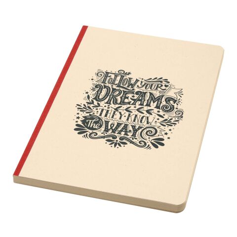 Carnet A5 Liliana à couverture souple en canne à sucre et RPET Standard | Brick | sans marquage | non disponible | non disponible